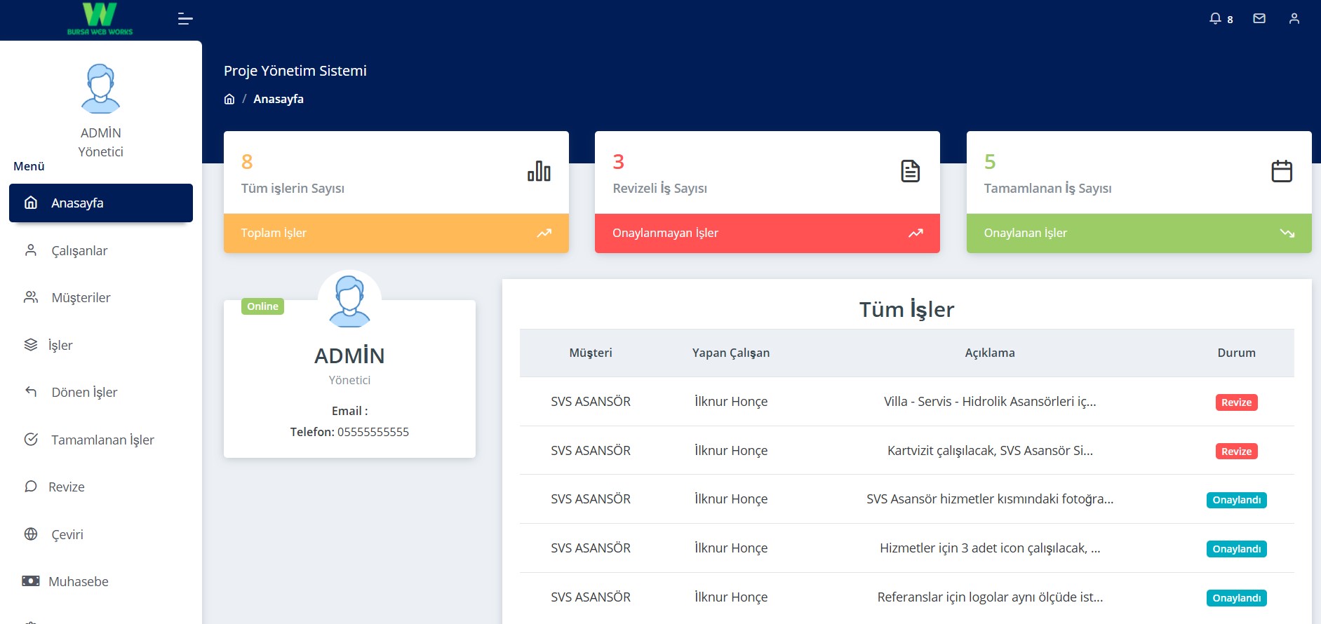 Ajans İş Takip Yazılımı Scripti